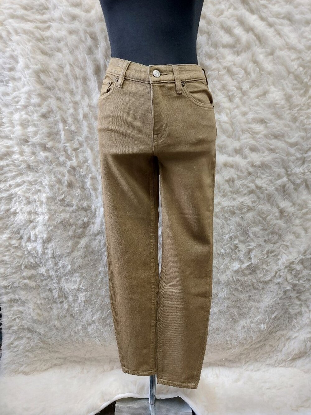 Lauren Ralph Lauren Black Label Women's Metallic Gold Skinny Jeans Pants Size 0